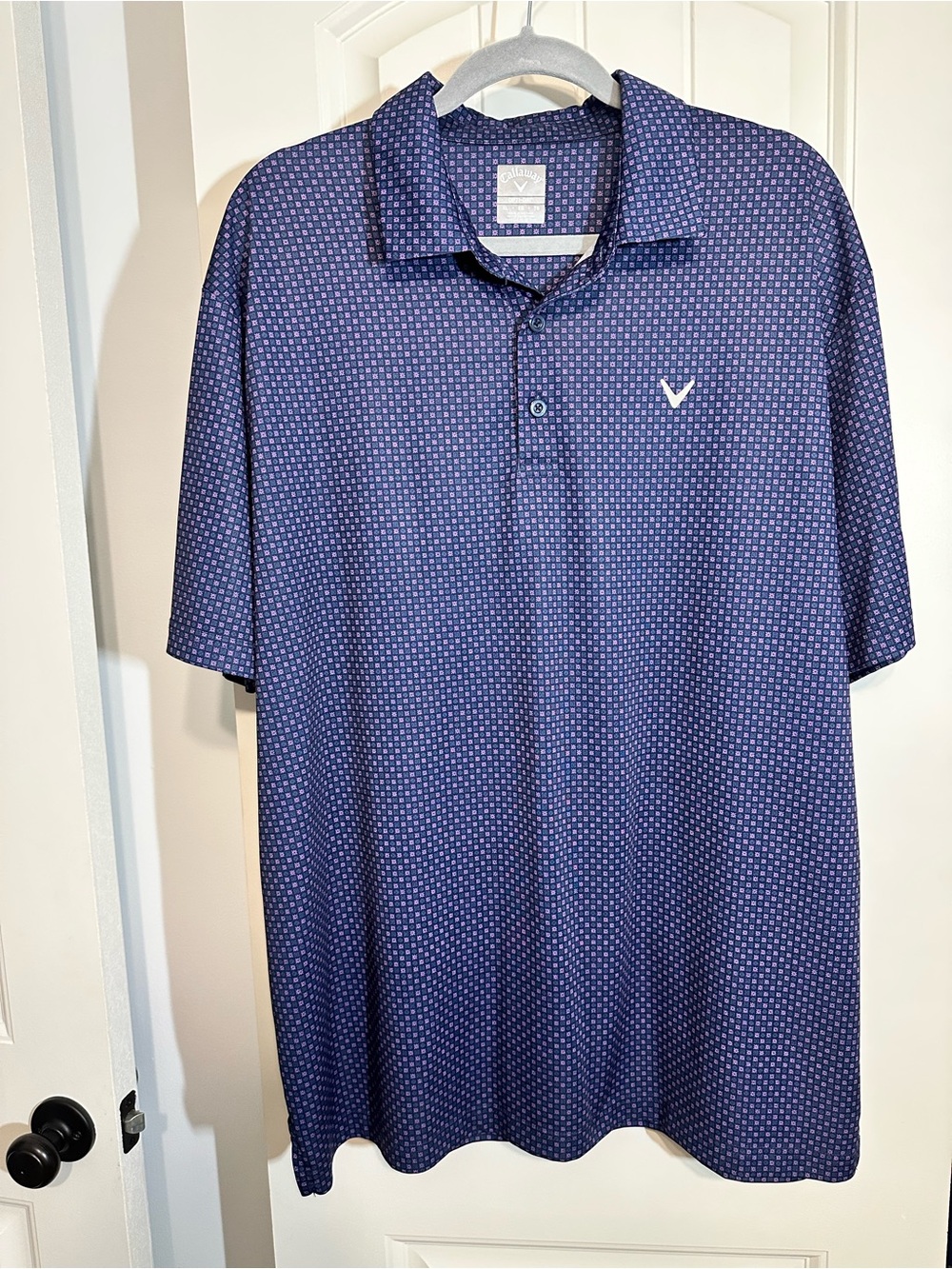 Callaway Men's Navy Pattern Polo Shirt